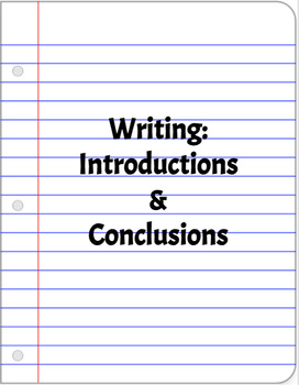 Preview of Writing: Introductions and Conclusions