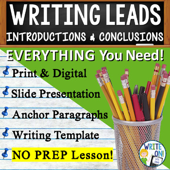 Preview of Writing Leads and Endings -Several Methods for Essay Introductions & Conclusions