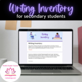 Writing Inventory for Writing Workshop