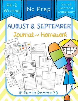 Writing Journal ~ August & September {NO PREP} by Fun in Room 428