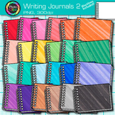 Writing Journal Clipart: Primary Student School Notebook C