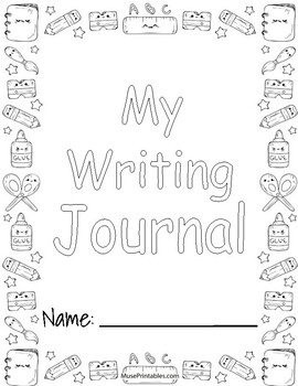 Writing Journal Cover Page by Barrett Basics | TPT