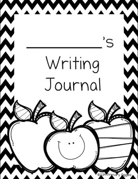 Sample Writing Journal - Cover and Blank Pages with Primary Lines