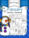Writing Journal / Homework ~ January {No Prep}