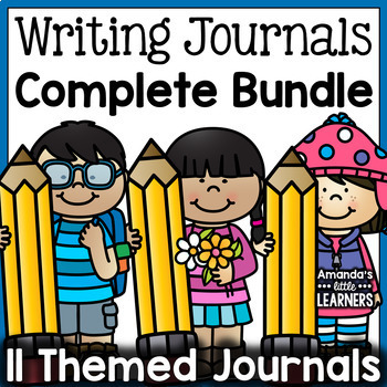Preview of Writing Journal Prompt Bundle - Monthly Themed Journals