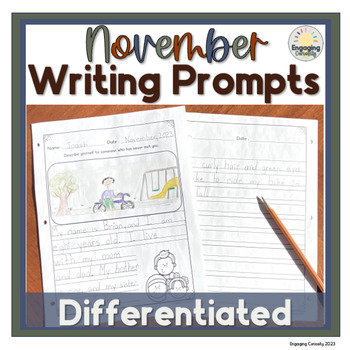 Writing Prompts November by Engaging Curiosity | TPT