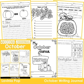 Preview of October Writing Journal Prompts