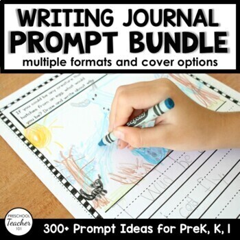 Preview of Writing Journal Prompts - PreK Kindergarten - Full Year of Daily Journal Prompts