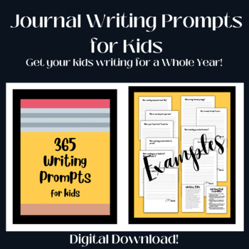 Preview of 365 Writing Prompts for Kids for a Whole Year | 400 Pages of Writing Prompts