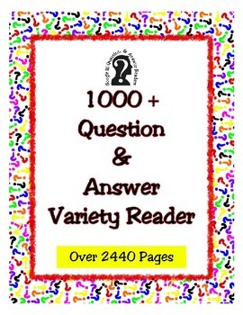 Preview of Over 1000 Q&As Classroom Flash Card Discussions Reader Variety Book Print and Go