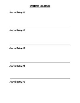 Writing Journal Template Editable On Google Docs By Roombop Tpt