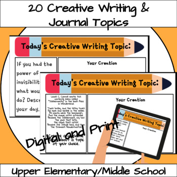 creative writing journal activity