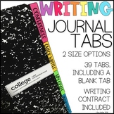 Writing Journal and Notebook Tabs