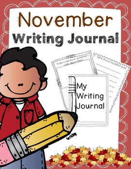 Writing Journal for November by Summer Pittman | TpT