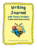 Writing Journal with Picture Prompts *Includes dotted hand
