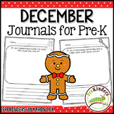 Writing Journals Prompts: DECEMBER Preschool Kindergarten PreK