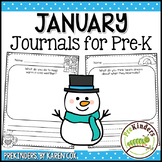 Writing Journals Prompts: JANUARY Preschool Kindergarten PreK