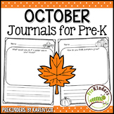 Writing Journals Prompts: OCTOBER Preschool Kindergarten PreK