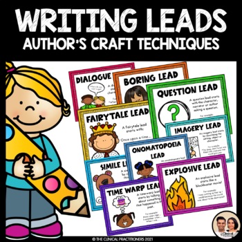 Preview of Writing Leads Posters | Author's and Writer's Craft Techniques