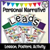 Writing Leads in Personal Narratives Plan, Posters Activity