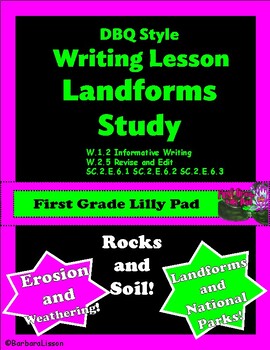 Preview of Writing Lesson: Landform Study (Erosion, Weathering, Rocks, Soil)