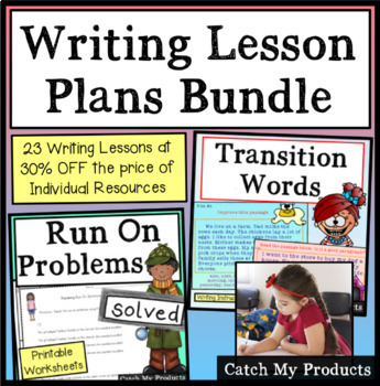 Preview of Writing Lesson Plans Bundle PROMETHEAN BOARD Version