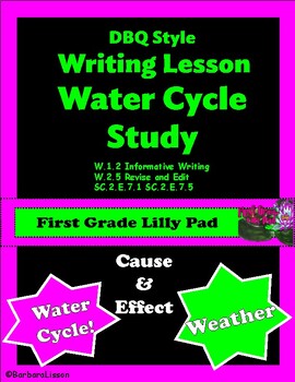 Preview of Writing Lesson: Water Cycle Study (Water Cycle & Weather)