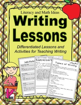 Preview of Writing Lessons (Differentiated Lessons)