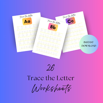 Preview of Writing Letters Practice Sheets | A to Z Handwriting Worksheets