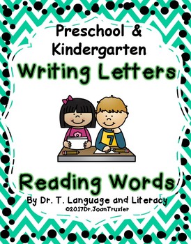Preview of Writing Letters Reading Words (PreK, Kdg. 1st Gd.) (Distance Learning, Phonics)