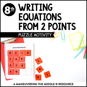 Preview of Writing Linear Equations from Two Points Activity | Linear Functions Activity