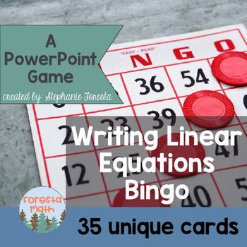 Preview of Writing Linear Equations Bingo
