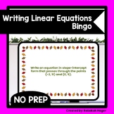 Writing Linear Equations Bingo Game - Fall Themed Activity