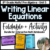Writing Linear Equations Foldable and Activities for Pre Algebra