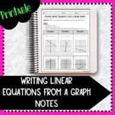 Writing Linear Equations From a Graph Notes