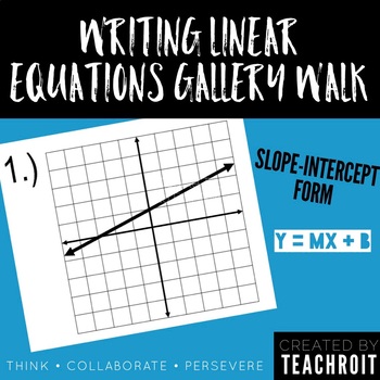 Preview of Writing Linear Equations Gallery Walk
