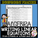 Writing Linear Equations Given 2 Points or Point and Slope