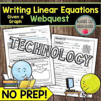 Preview of Writing Linear Equations Given a Graph Webquest