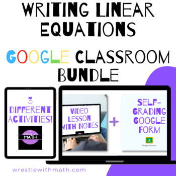 Preview of Writing Linear Equations Google Form Bundle – Perfect for Google Classroom!