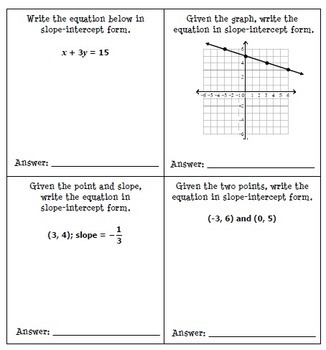 equations writing linear activity match line preview