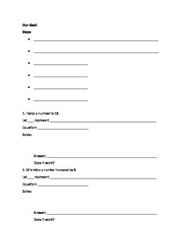 Preview of Writing Linear Equations Notes