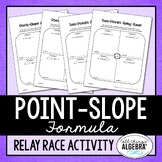 Writing Linear Equations (Point-Slope Formula) | Relay Races
