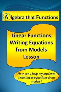 Preview of Writing Linear Equations for Linear Models *DISTANCE LEARNING