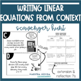 Writing Linear Equations from Context Scavenger Hunt