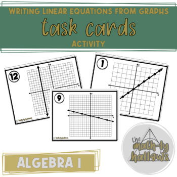 Preview of Writing Linear Equations from Graphs Task Cards