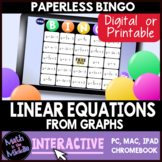 Writing Linear Equations from Graphs Digital Bingo Game - 