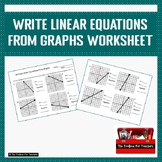 Writing Linear Equations from Graphs Worksheet Slope Inter