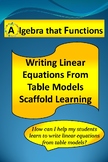 Writing Linear Equations from Table Models Scaffold Learni