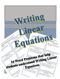 Writing Linear Equations from Word Problems (y=mx+b)
