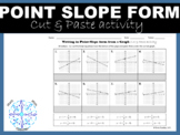 Writing Linear Equations in Point-Slope Form Cut and Paste